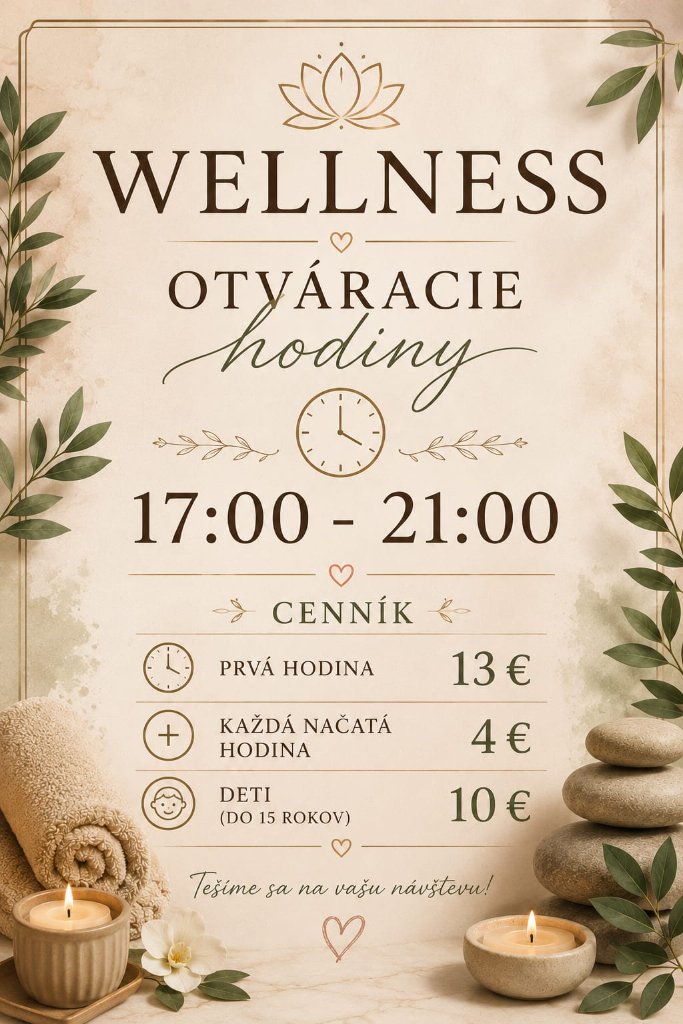 Otváracie hodiny wellness